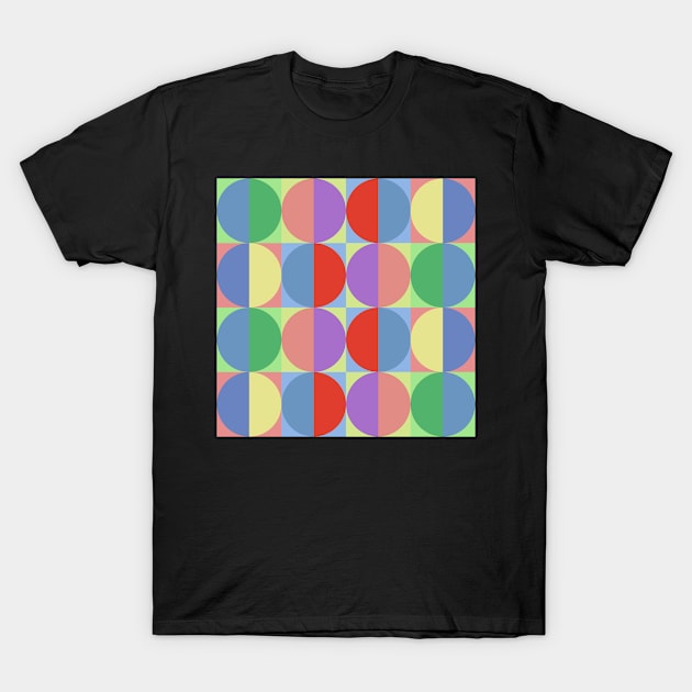 mid century retro colorful pattern T-Shirt by pauloneill-art